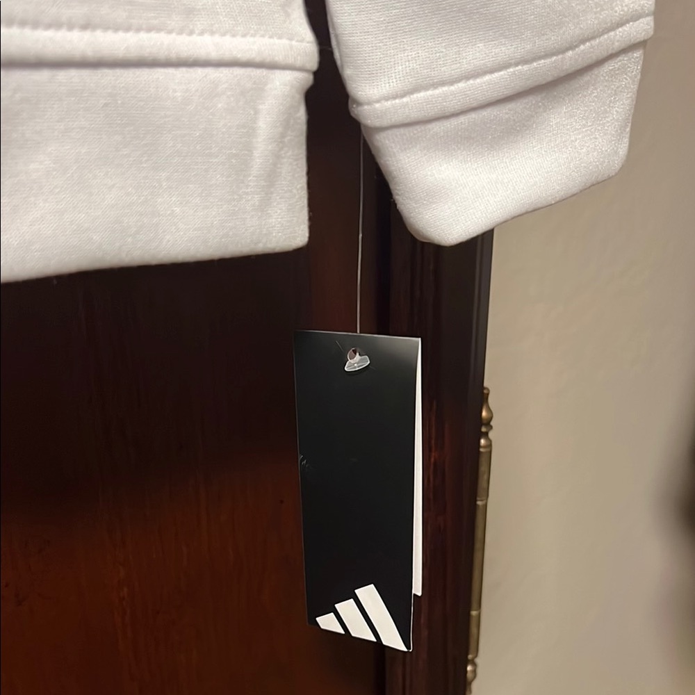 Brand New Adidas White Sportswear 1/4 Zip Up Pullover Sweats Long Sleeve Top! - Picture 11 of 11